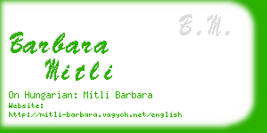 barbara mitli business card